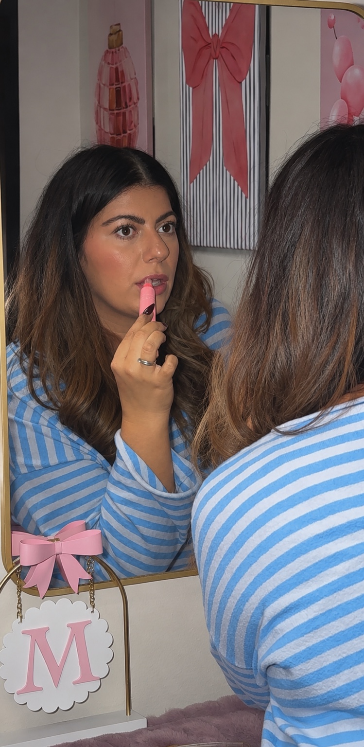 Beauty routine mirror photo